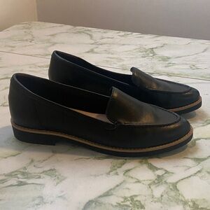 Aldo Black Leather Slip-On Loafers